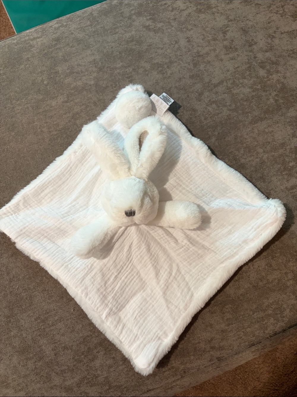 Stephan Baby Plush Bunny Lovey Security Blanket - Cream